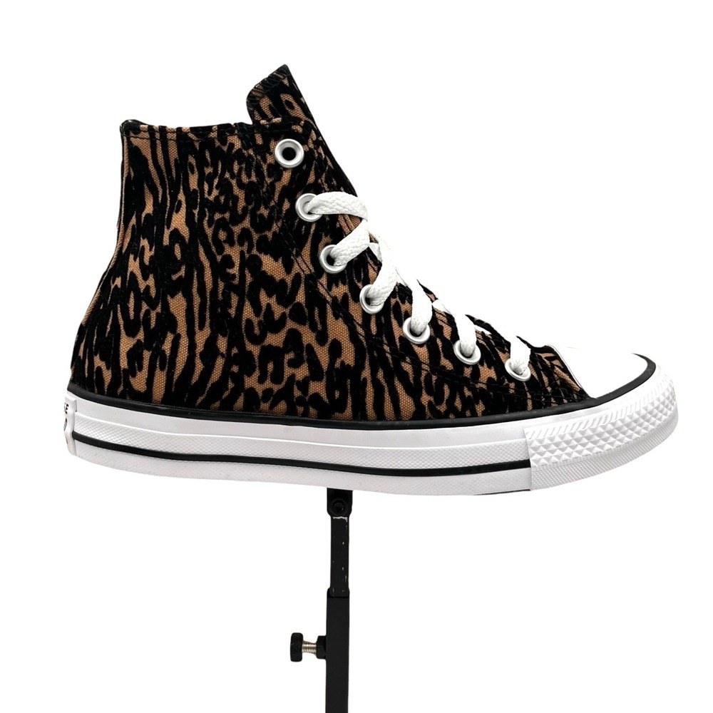 Converse Chuck Taylor All Star Womens Athletic High Top Shoes 6.5 Brown‎ Leopard